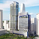 Rendering of the new UIC building, ‘V on Shenton’, in Singapore, designed by Ben van Berkel / UNStudio (Image: UNStudio)