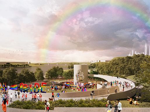 Rendering of 'Thunderhead,' the winning concept in Canada's LGBTQ2+ National Monument competition. Image courtesy Team Wreford.