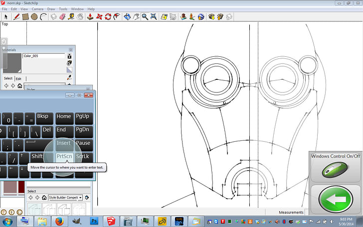 Screenshot of Tsai drawing using the 'Eye Gaze' computer interface. Image courtesy of Francis Tsai.