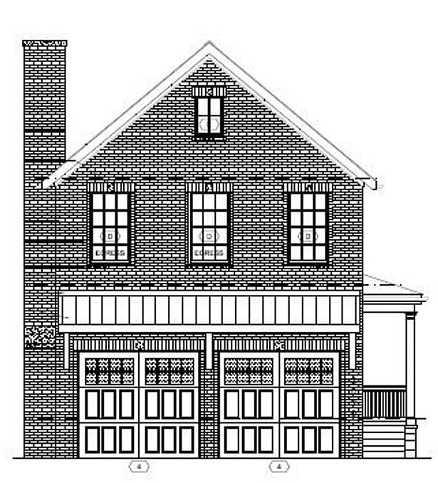 EAST ELEVATION OF HOME