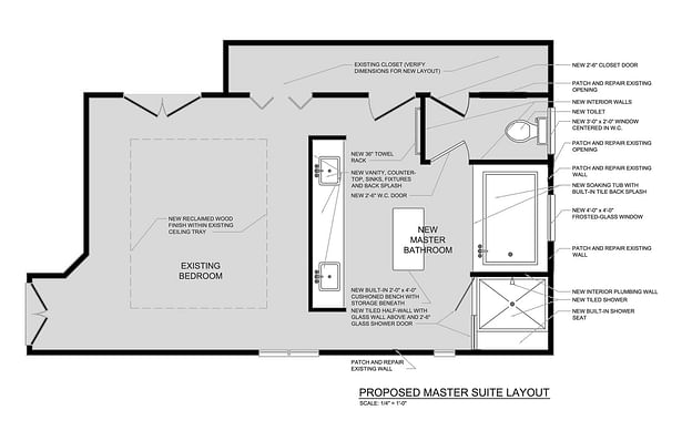 Master Bathroom Renovation - Floor Plan