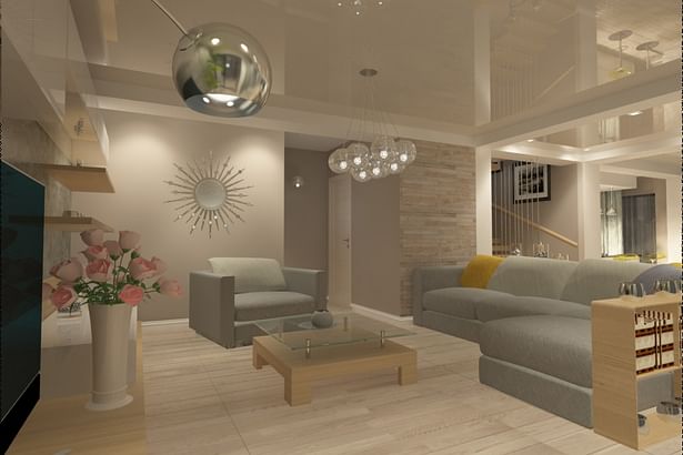 Design interior living casa moderna - Amenajari interioare case la cheie