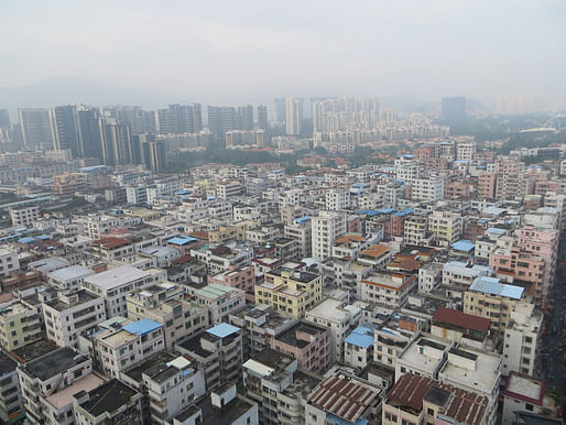 Aerial view of the Baishizhou urban village in Shenzhen's inner district. (Photo: Maurice Veeken)
