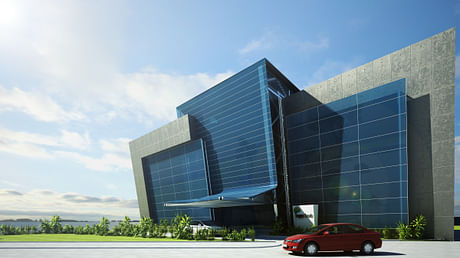 3d render of building