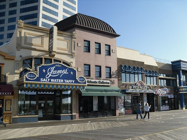 The boardwalk of Atlantic City, New Jersey, which was ranked the world's second unfriendliest city (photo by Doug Kerr)