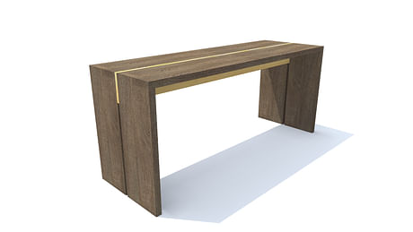 Bradley Reclaimed Bench - Rendering - Pioneer Table Company