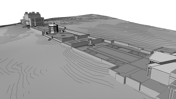 3D view of the site (main house in background)