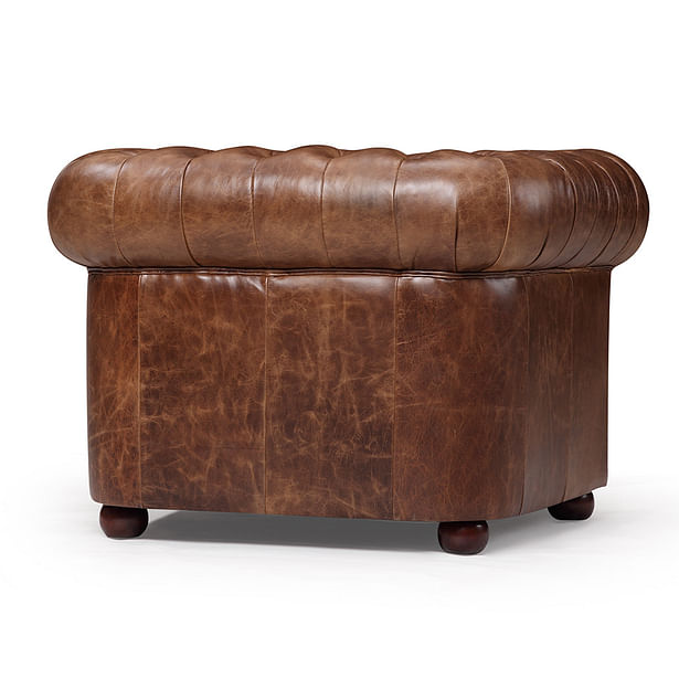 Original Chesterfield Sofa Chair by Rose & Moore