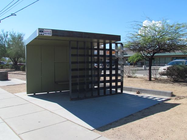 South Facing Bus Shelter Location: Tucson, AZ