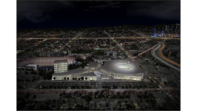 LA Stadium scheme. Image courtesy of Peter Zellner.
