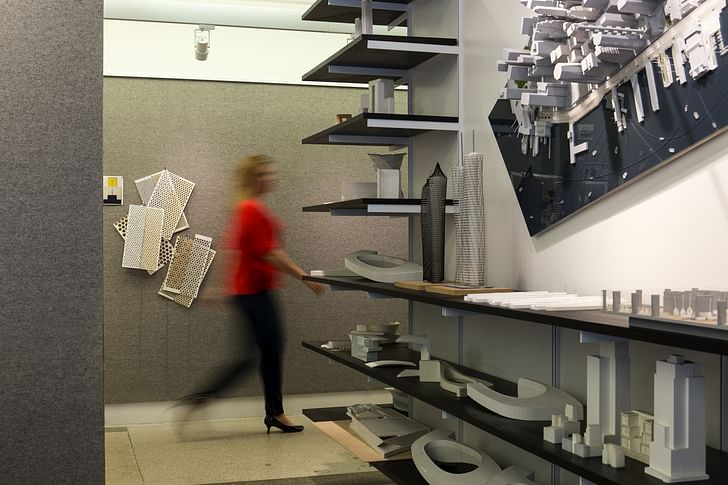 Model wall at SHoP's office. Photo courtesy of SHoP Architects.
