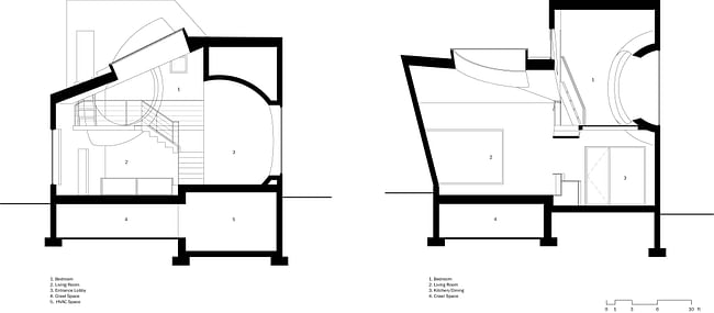 Sections. Image courtesy of Steven Holl Architects.