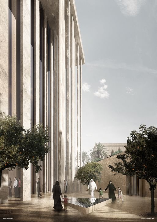 Church - courtyard view. Image © Adjaye Associates.