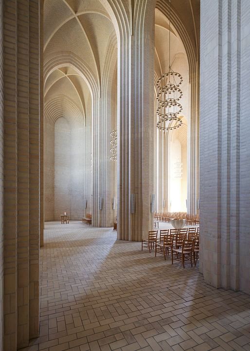 Interior: Grundtvig's Church, Copenhagen, Denmark. Photographer credit: Joris Hoogstede/APA19/Sto.