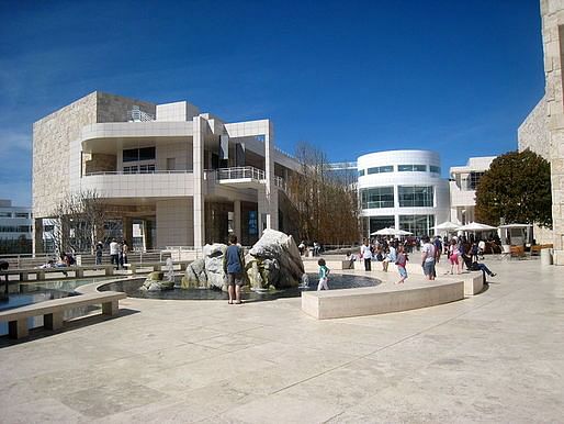 The car-free campus of the Getty Center.