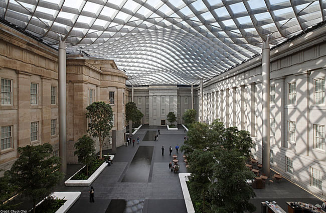 Gustafson Guthrie Nichol: Robert and Arlene Kogod Courtyard inside the Smithsonian American Art Museum and National Portrait Gallery in Washington, D.C. (Photo: Chuck Choi)