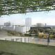 View of the campus from the rooftop of the Glassell School of Art. Courtesy of Steven Holl Architects 
