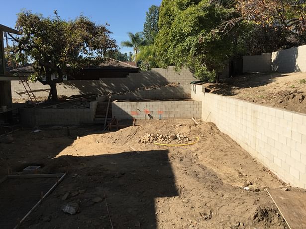 Before- backyard construction. 1/2016.