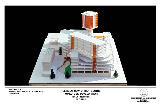 National Architecture Competition Project :Social & Cultural Center Tlemcen (Algeria - 1986)