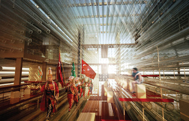 Special Mention/Interior Architecture: Wave Cube: Turkish Pavilion for Expo Yeosu, Onat Oktem, Zeynep Oktem, Ziya Imren, Turkey