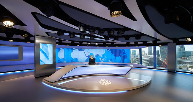 INSIDE World Festival of Interiors - Creative Reuse: Al Jazeera Media Network broadcast studio, UK by Veech x Veech. Photo copyright Hufton + Crow.