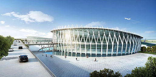 Artist impression of proposed Wonsan International Airport terminal. Image: PLT Planning & Architecture Limited