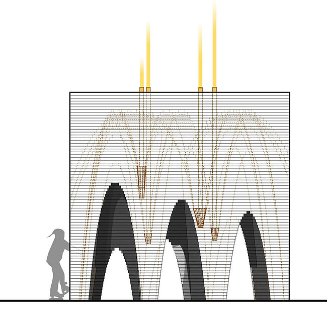 'Stalactite' by APTUM Architecture - Warming Huts v. 2014 competition entry. Image: APTUM.