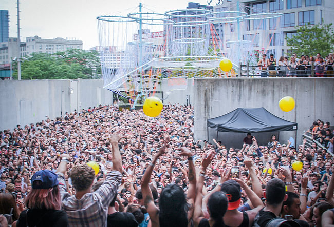 This year's YAP winner Andrés Jacque's installation, 'COSMO.' Credit: MoMA PS1