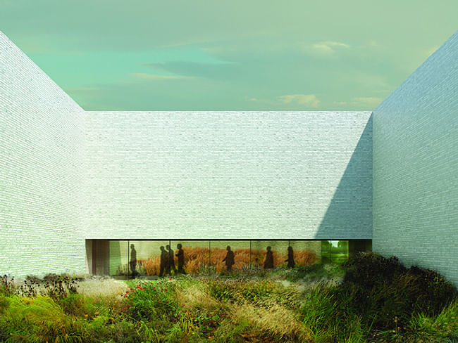 Aalst Crematorium to be built by Claus en Kaan Architecten (enclosed garden)