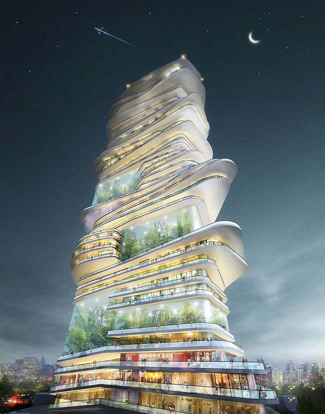 SURE Architecture’s winning “Endless City” skyscraper proposal for the streets of London. Image courtesy of SURE Architecture