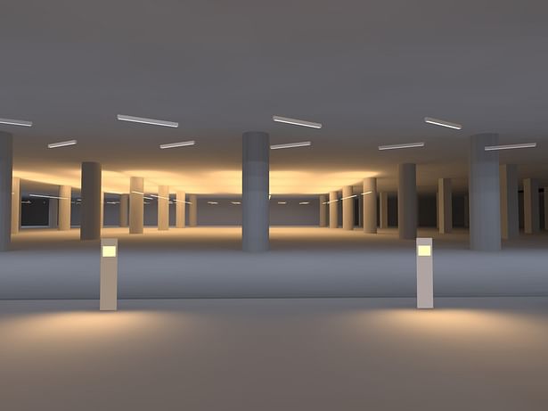 Lighting Design for LEED campus - Basement Parking Lighting Design