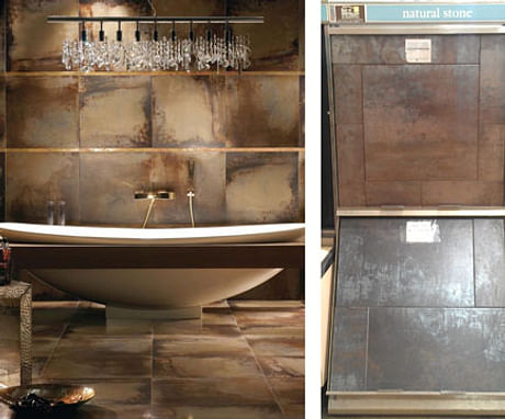 Our favorite material today - nickel and copper treated tiles