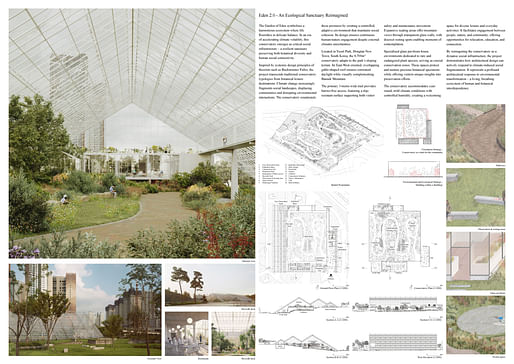 Large scale category winner - Eden 2.0 - An Ecological Sanctuary Reimagined by James Charles Mak (UK). Image courtesy Buildner