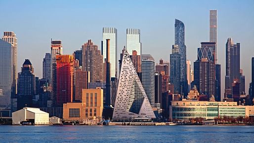 Michael Kimmelman credits the unusual Via 57 West condo tower for redrawing Manhattan's western skyline. (Image via via57west.com)