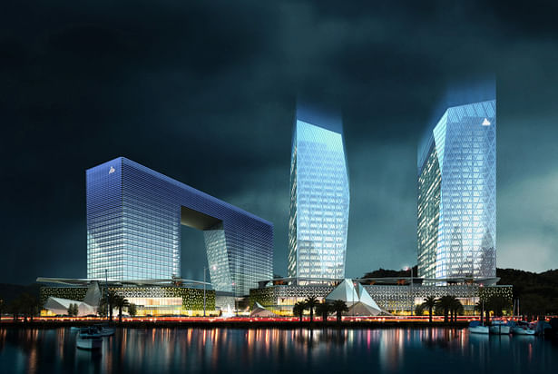 China Charcoal Resort Hotel and Corporate Headquarters masterplan, Zhuhai, China / Cordogan Clark & Associates
