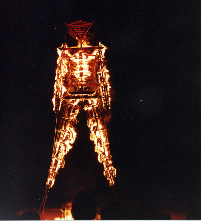 Burning Man effigy (photo from dustandillusions)