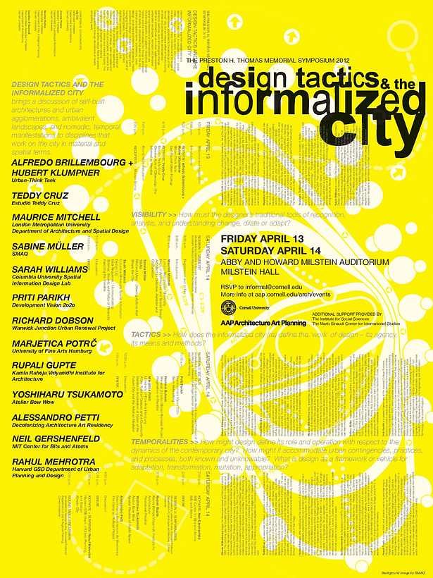 The Preston H. Thomas Memorial Symposium 2012 Design Tactics and the Informalized City