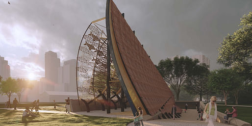 Indigenous Lives Memorial by Kristyan Calletor and Mathieu Howard was a winner in the 2022 ACSA/AISC Steel Design Student Competition. The 2025 edition is now open for entries (details below). Image courtesy AISC.