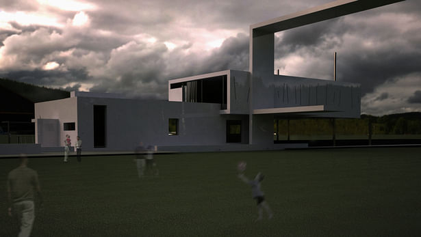 House For a Slope view Gianluca Milesi architecture