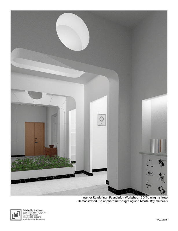 Final Project - Foundation Workshop - 3D Training Institute - Interior Rendering - March 2013