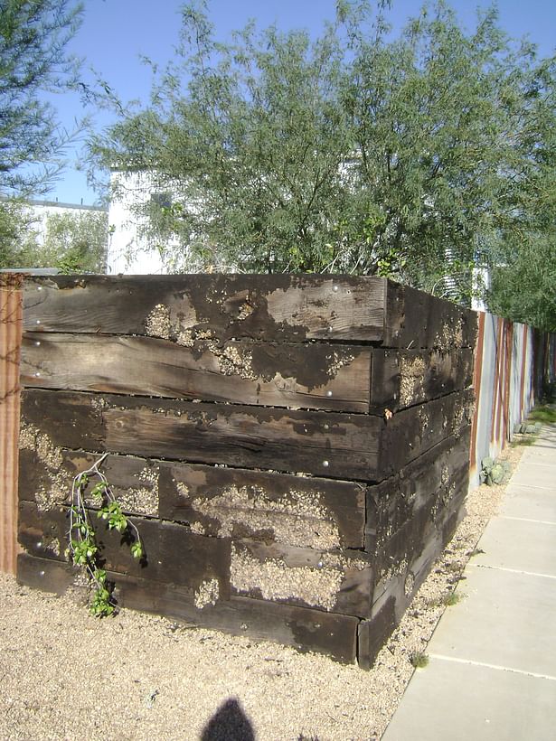 Typical Material Reuse to Create Yard Walls
