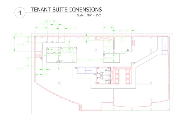 Tenant Suite Dimensions