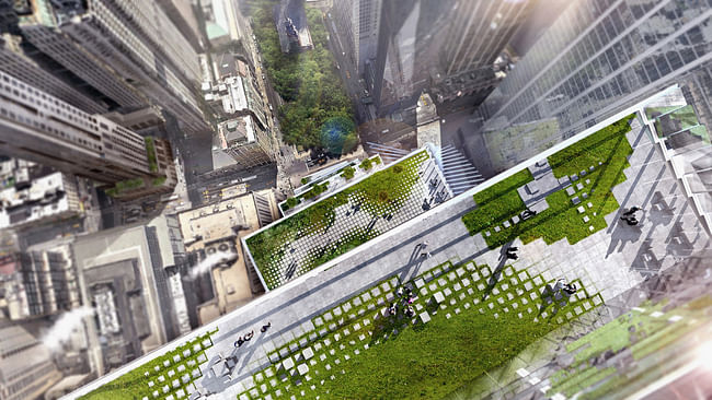The stepped back rooftop gardens, each of which will feature a different biome (via WIRED Magazine)