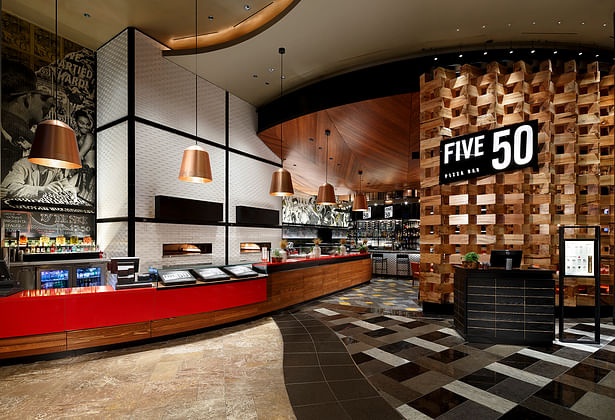 Five 50 Pizza, designed by the Rockwell Group.