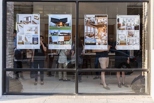 The 2017 Interiors Residential Review showcase on display in the gallery space GD Arredamenti. Image: AIA Interiors Committee/GD Arredamenti