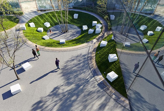 Vanke Daxing Yihezhuang Landscape in Beijing, China by Ballistic Architecture Machine with SPARK Architects; Photo: Shuhe 