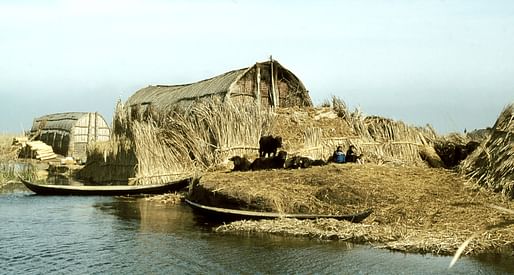 Reed houses in the Iraq marshes, 1978. Photo: Paul Dober.