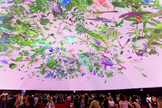 360 degree immersive projection dome for Art Basel