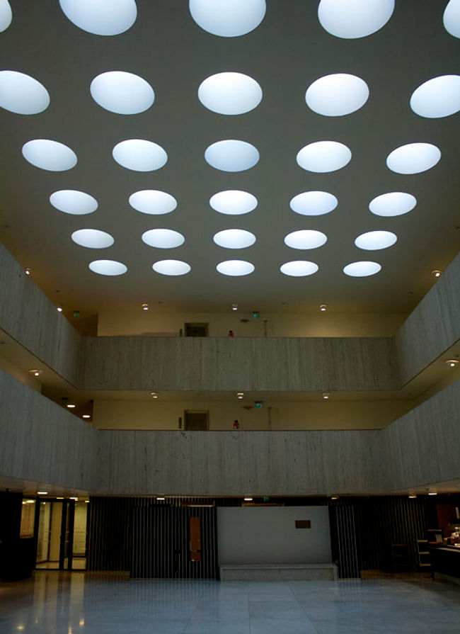 Skylights at Alvar Aalto's Rautatalo (Iron House)