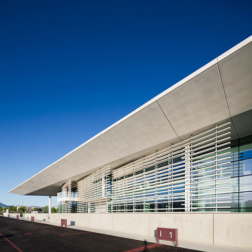 Italcementi i.lab north facade with prefabricated concrete screen - Copyright Scott Frances - OTTO